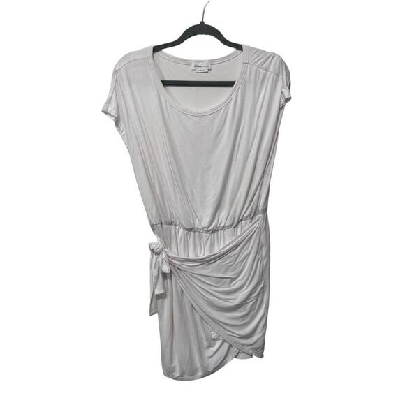 Lovers And Friends Short Sleeves Tie Knot Wrap Style Dress White Size Medium - Picture 1 of 9